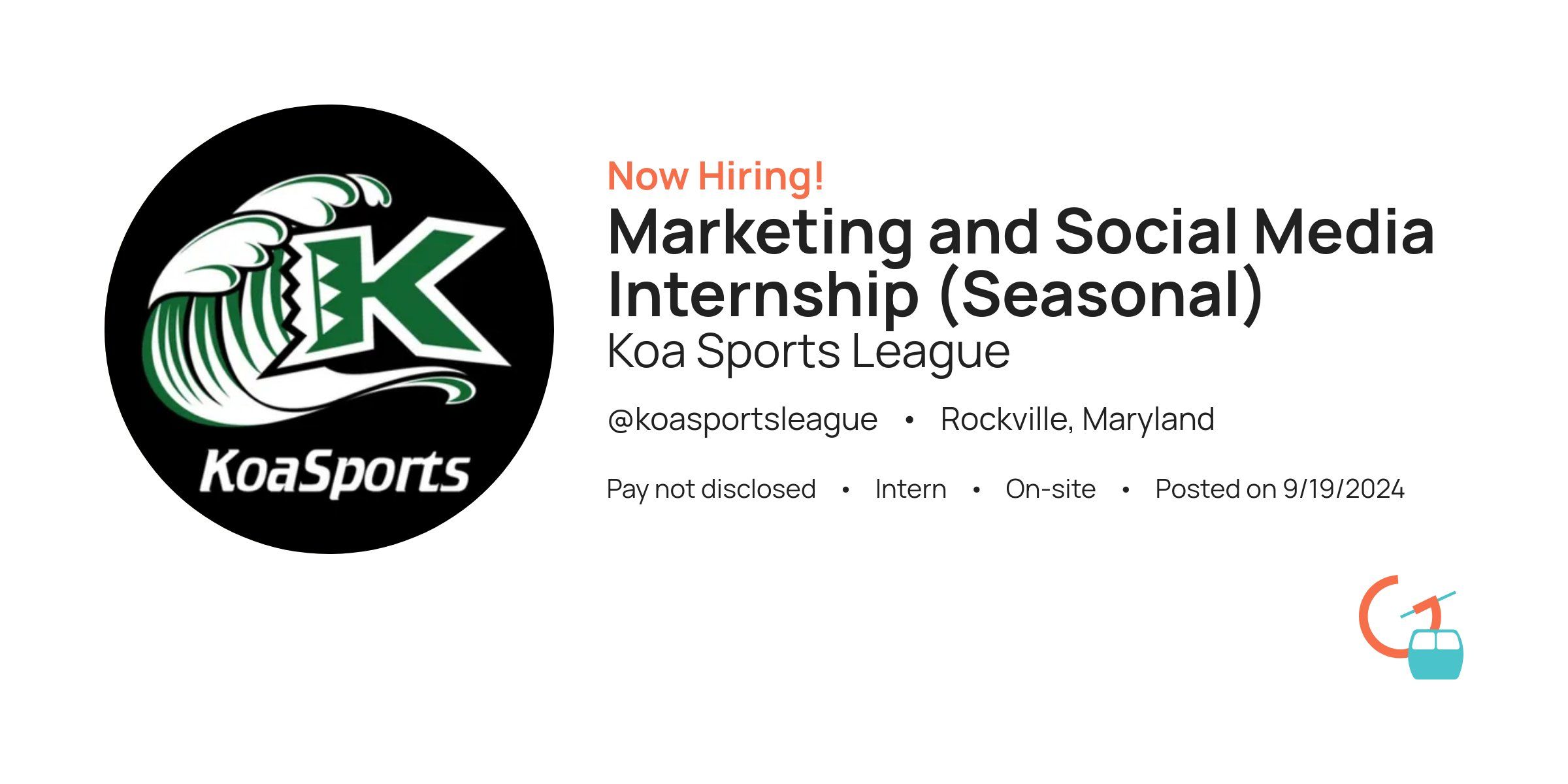 Marketing and Social Media Internship (Seasonal) at Koa Sports League ...
