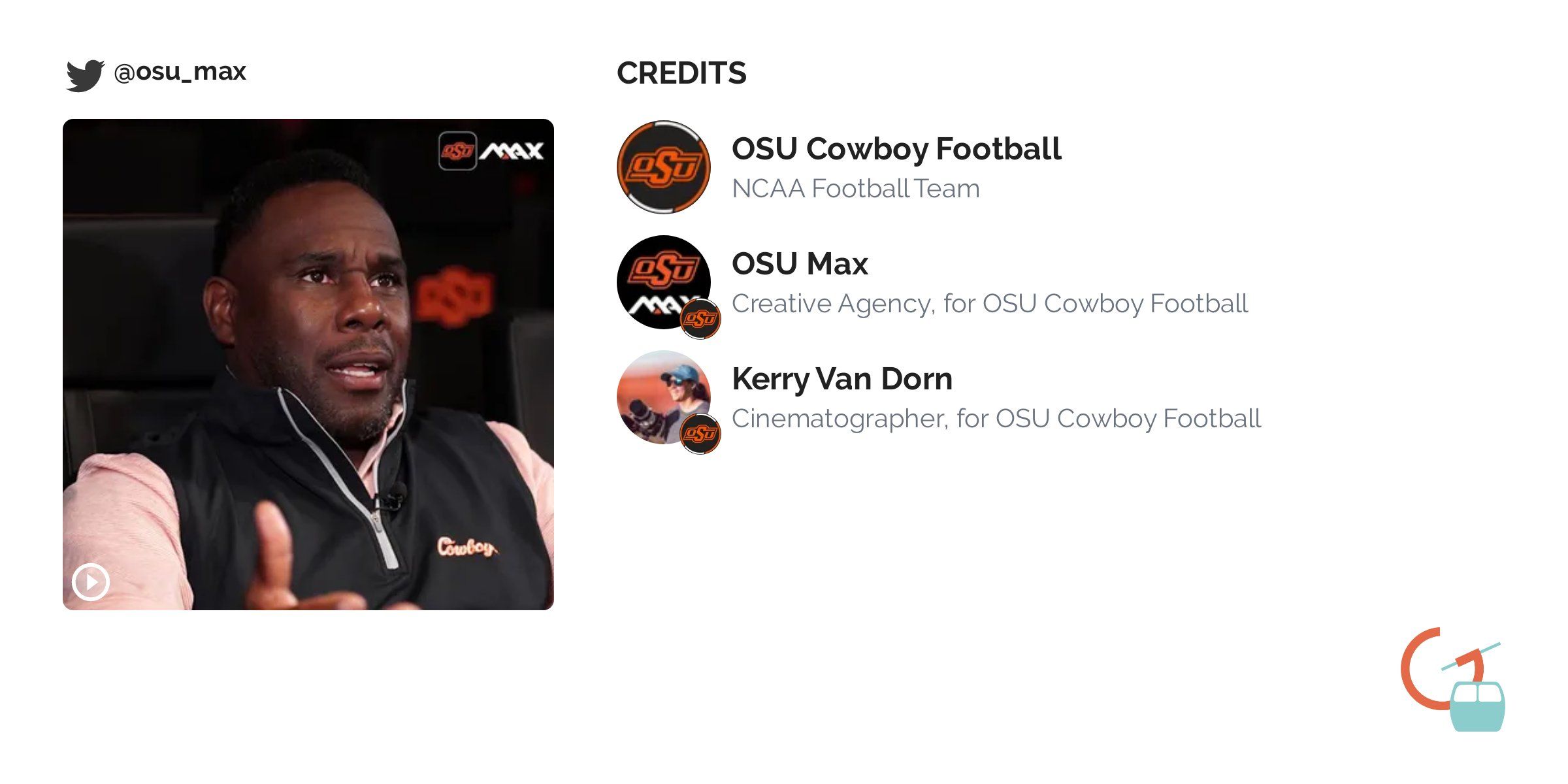 Max Riley Osu @osu_max via Twitter | Gondola