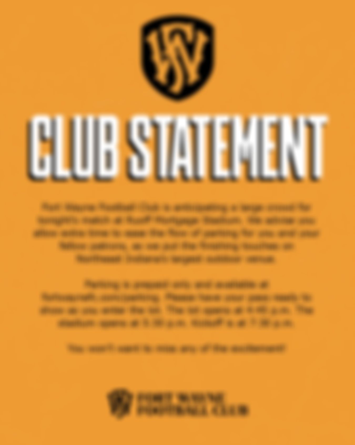 Image post by @fortwaynefc on Instagram