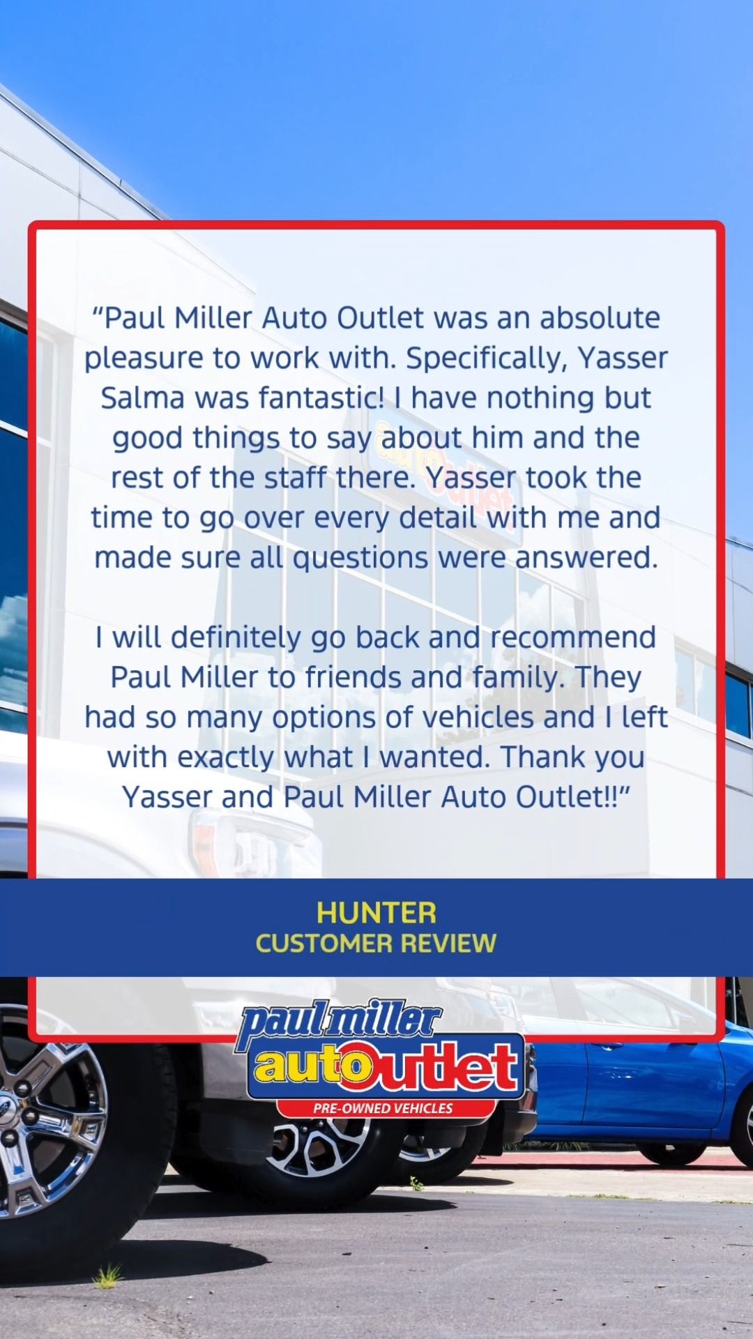Video post by @PaulMillerAutoOutlet on Facebook