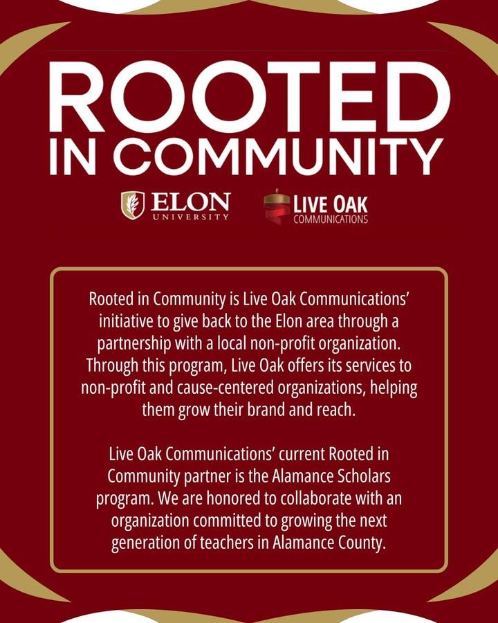 Image post by @LiveOakCommunications on Facebook