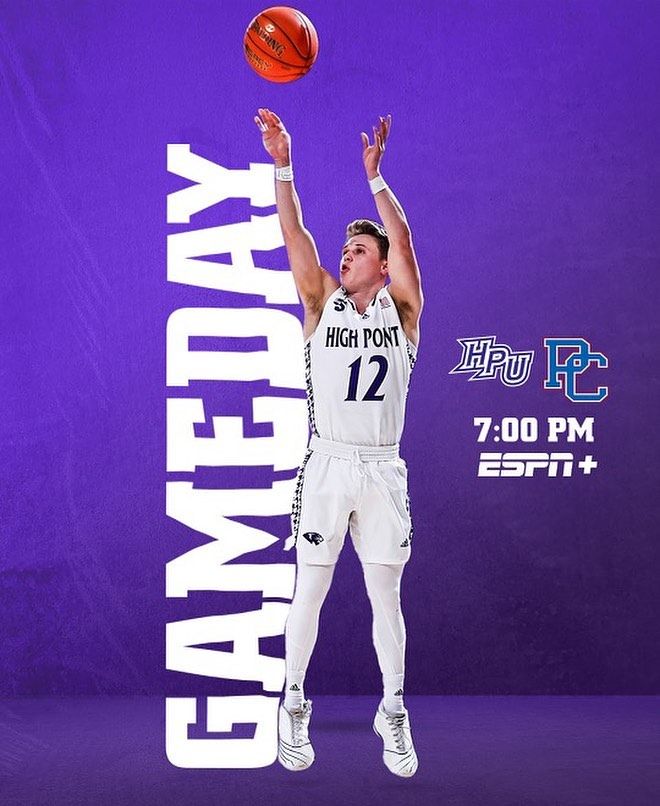 Image post by @HPUMensBasketball on Facebook
