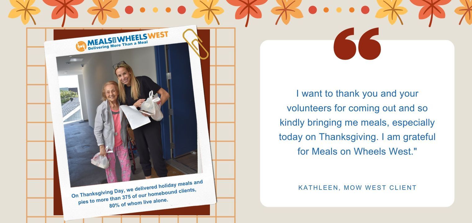 Image post by @mealsonwheelswest on Facebook