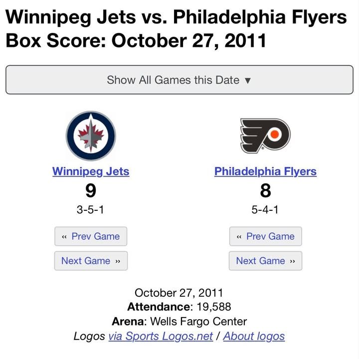 Image post by @nhljets on Facebook