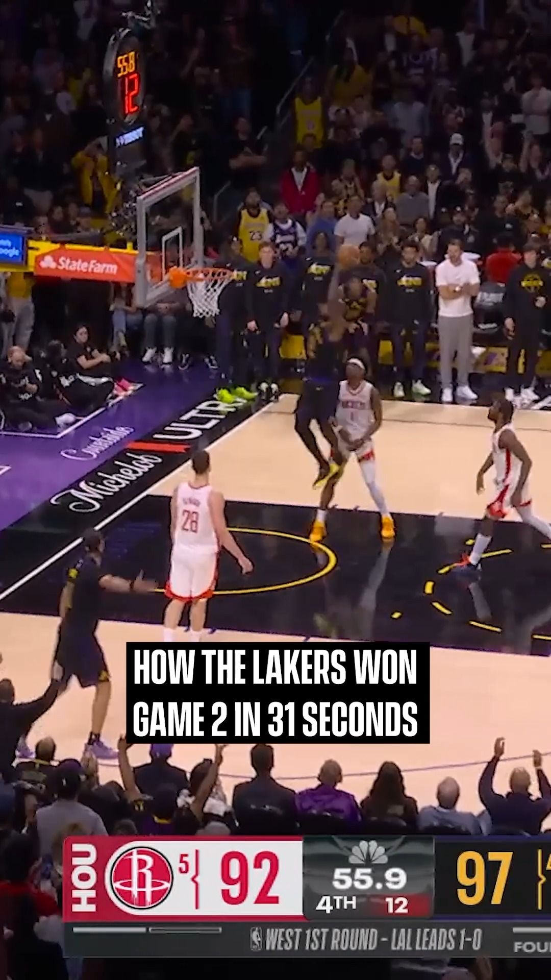 Video post by @losangeleslakers on Facebook