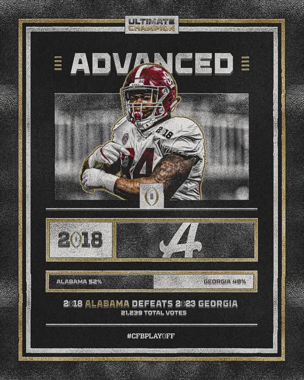 Image post by @CollegeFootballPlayoff on Facebook