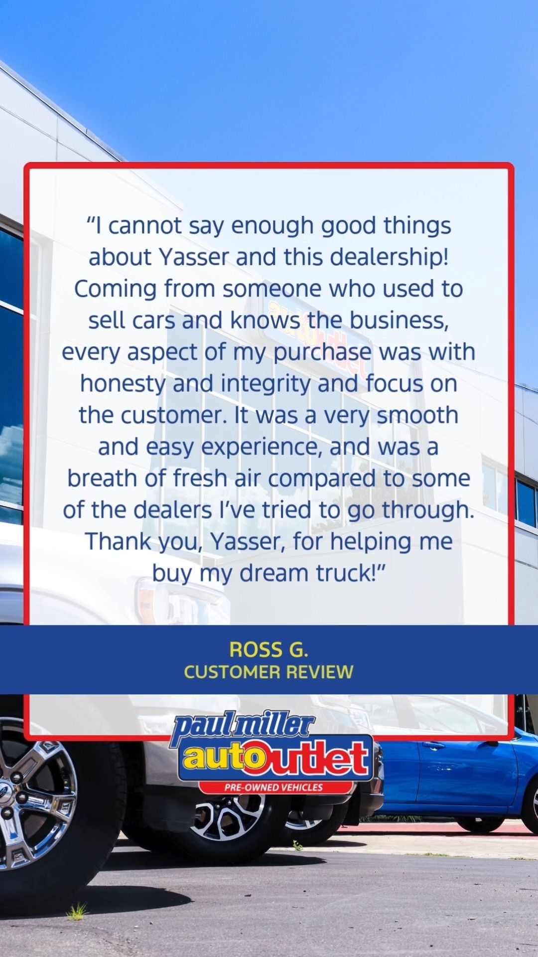 Video post by @PaulMillerAutoOutlet on Facebook