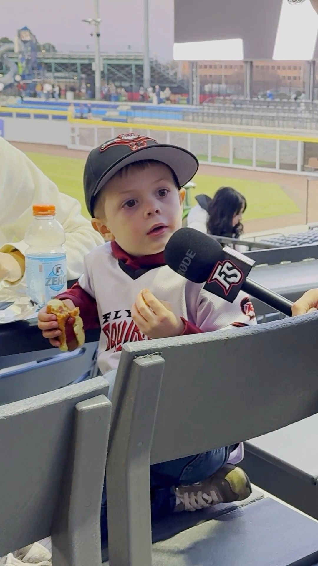 Video post by @FlyingSquirrelsBaseball on Facebook