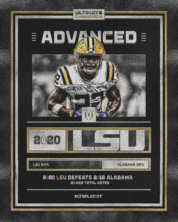 Image post by @CollegeFootballPlayoff on Facebook