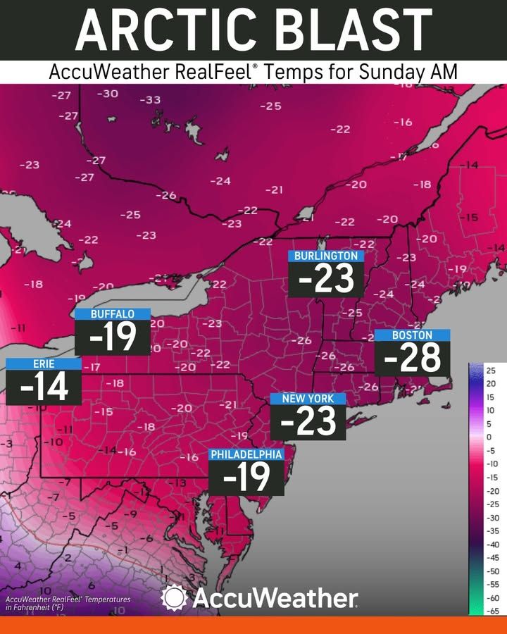 Image post by @AccuWeather on Facebook
