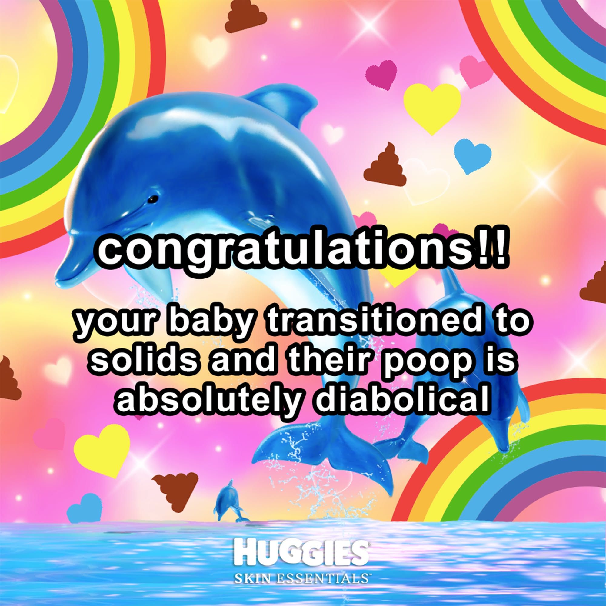 Image post by @huggies on Facebook
