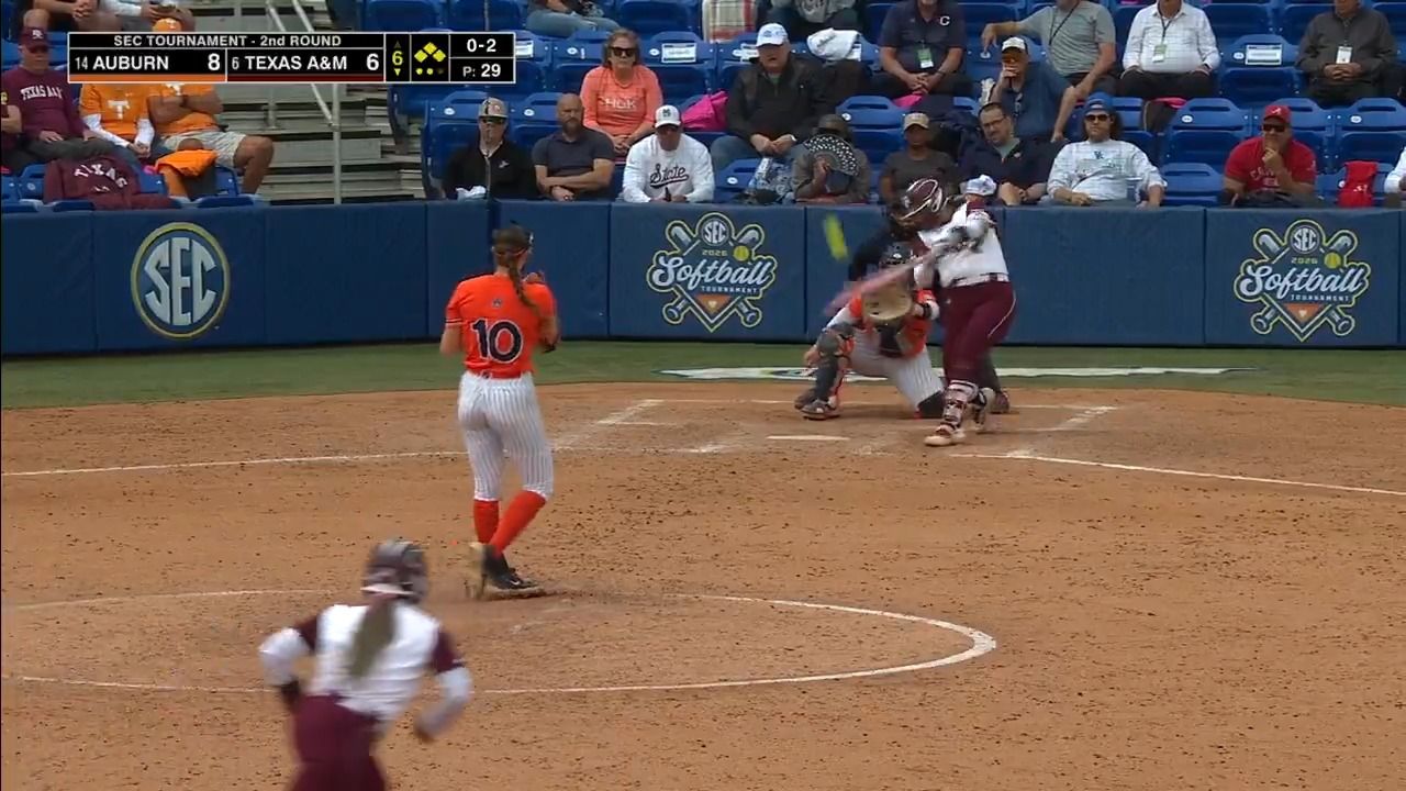 Video post by @aggiesoftball on Facebook