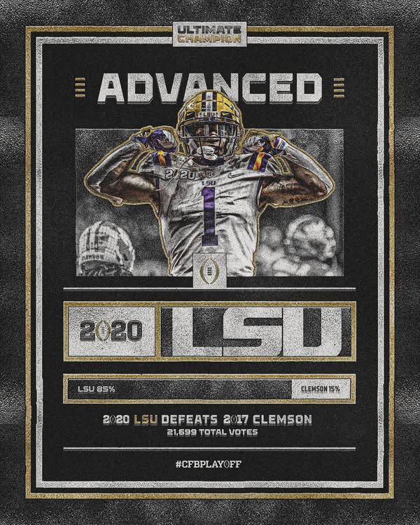 Image post by @CollegeFootballPlayoff on Facebook