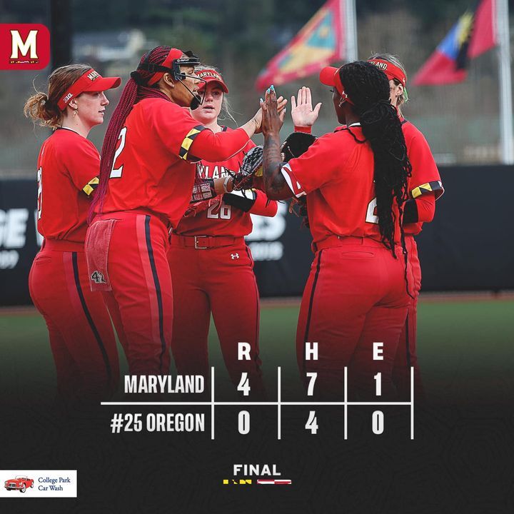 Image post by @MDTerpsSoftball on Facebook