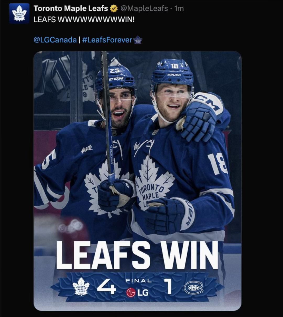 Video post by @mapleleafs on TikTok