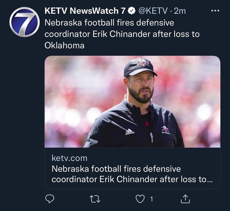 Image post by @HuskersUniversal on Facebook