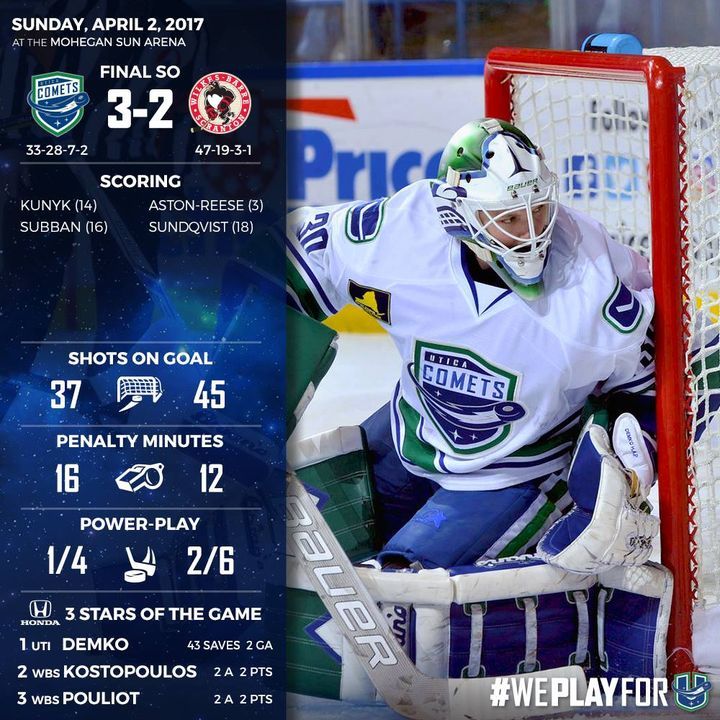 Image post by @UticaComets on Facebook