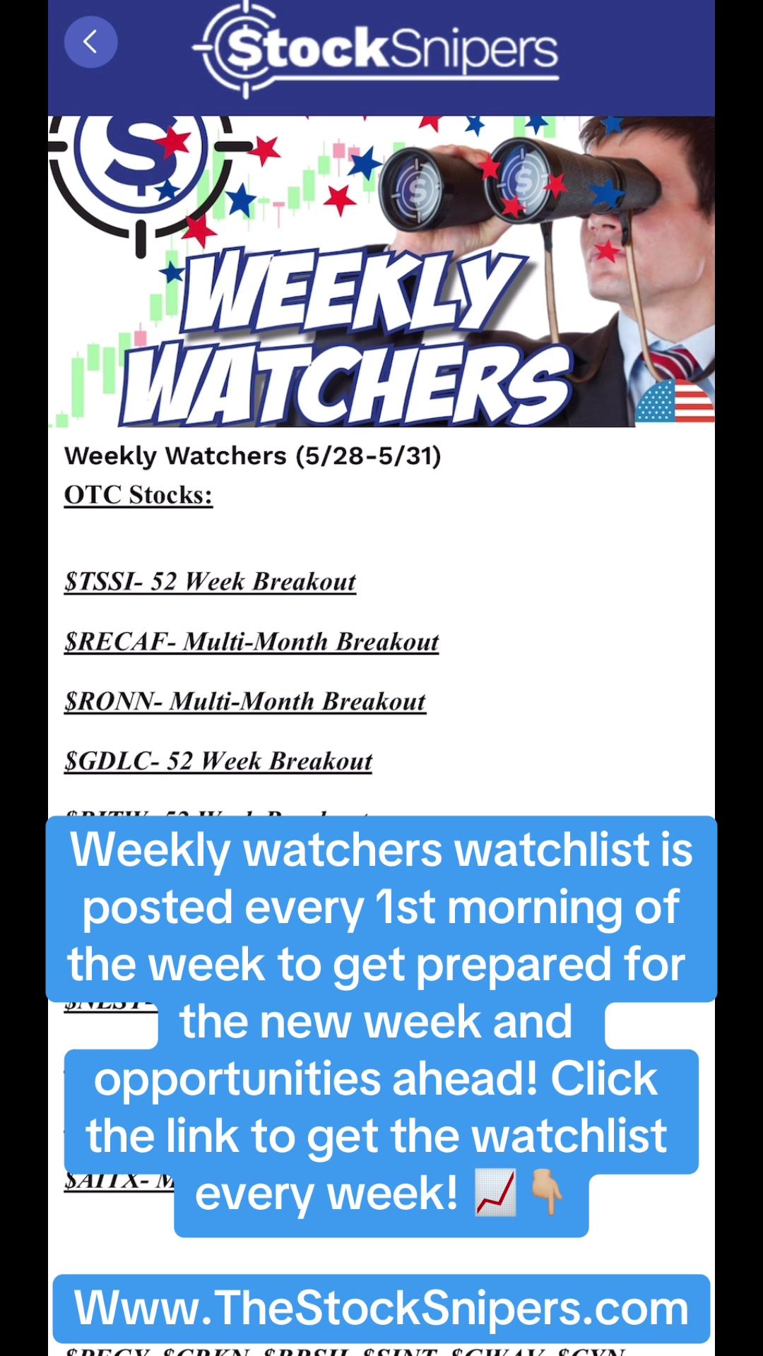 Video post by @stocksnipers on TikTok