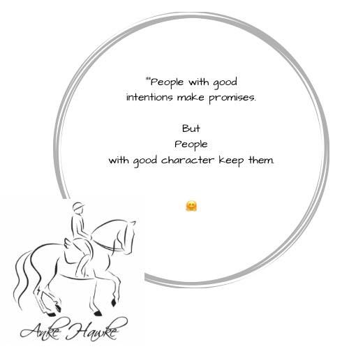 Image post by @ankehawkebalanceddressage on Facebook