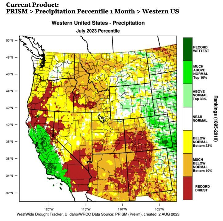 Image post by @WesternWaterAssessment on Facebook
