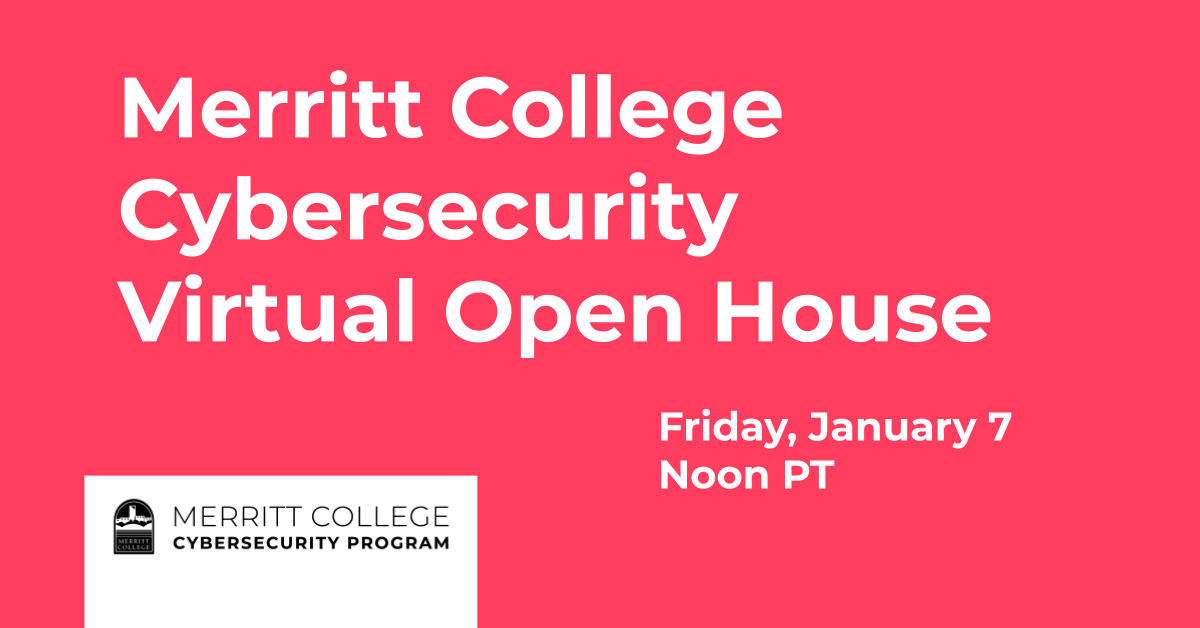 Image post by @MerrittCollegeCyberProgram on Facebook