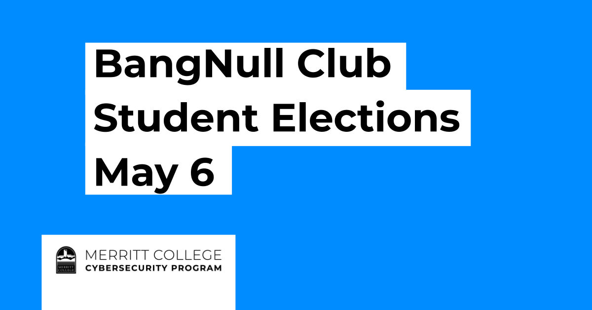 Image post by @MerrittCollegeCyberProgram on Facebook