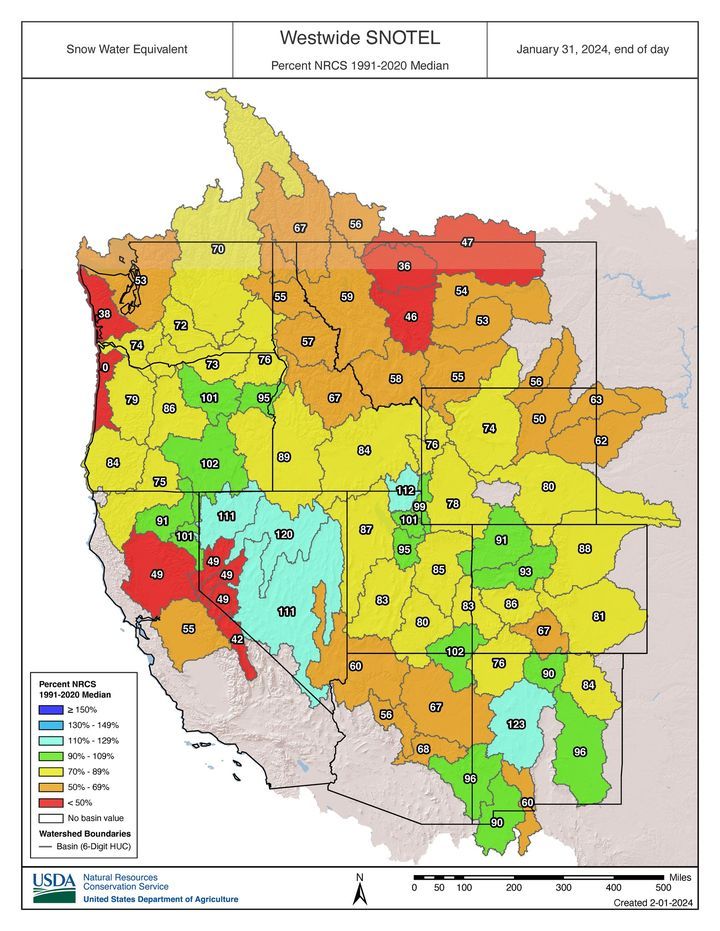 Image post by @WesternWaterAssessment on Facebook