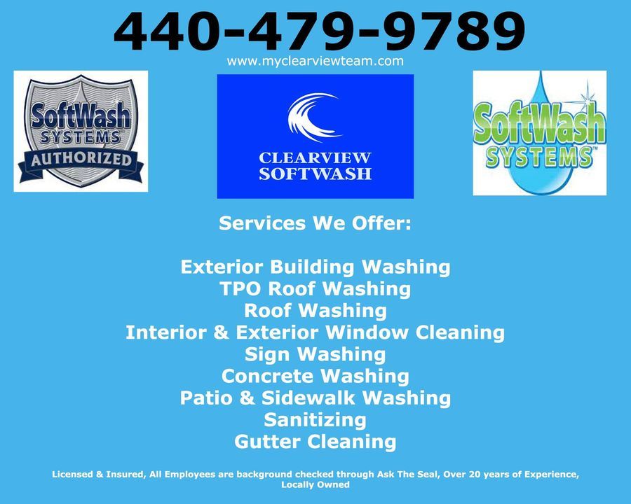 Image post by @clearviewsoftwash.oh on Facebook