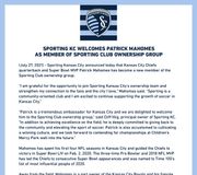 Fútbol 💙 Football

Welcome @PatrickMahomes to the Sporting ownership family.

#SportingKC | #OneSportingWay https://t.co/zpQR2zmrZN