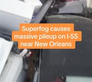 Around 100 vehicles were involved in a massive pileup caused by superfog on I-55 outside of New Orleans on Monday. At least two people were killed and more than two dozen others were injured. ⁣ ⁣ #breaking #breakingnews #news #todaynews #newstoday #neworleans #nola #lawx #crash #travel #i55 #weather #fog #foggy #instaweather #fyp #foryoupage #usnews #accident #pileup #superfog #newstiktok 