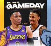 The Lakers take on the red-hot Grizzlies tonight primetime on ESPN 😈

Memphis is the hottest team in the league, winning 11 straight games, and are 2nd in the West.

Our chances likely hinge on LeBron’s status for tonight, but for now he remains questionable.

We’re just 2.5 GB from the No. 6 seed 🙏