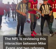 NFL rules says that officials shall not "ask players, coaches, or any other personnel for autographs or memorabilia.”  (🎥: sheena_marie3/TW)  #nfl #bucs #panthers #fyp 