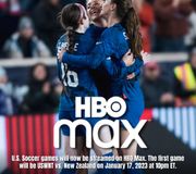 U.S. Soccer games will now be streamed on HBO Max. The first game will be USWNT vs. New Zealand on January 17, 2023 at 10pm ET.

#USWNT https://t.co/ZRXlSSvUy0
