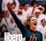 Simply the best 😤

@zfleckk is the Big 12 Libero of the Year.

#HookEm