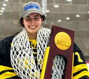 Katie McCoy is 𝐇𝐄𝐑. 

McCoy this weekend:
- NCAA DIII All-American
- .958 save percentage
- 188:13 in net in only 2 games
- NCAA Tournament MVP

#GoGusties | #d3hky