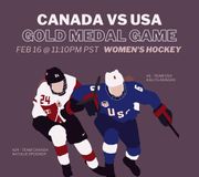 Don’t miss Team Canada vs Team USA Gold Medal Game at the Beijing 2022 Olympics! Catch it on NBC or CBC at 8:10pm PST / 11:10pm EST.

-
-
-
-
-
-
-
-
-
-
-
#hockeygirlz #hockeyisforeveryone #herhockey #hockeyislife #hockeyismylife #beijing2022 #olympics #hockeylife #olympichockey #teamcanada #teamusa #womensupportingwomen #womenshockey