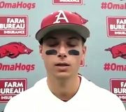 “My identity is not in baseball, it’s in Jesus.”

- @RazorbackBSB’s @__robertmoore_ had a game for the ages on Tuesday night hitting for the cycle. Afterward, he talked about the importance of his faith in Christ. https://t.co/i2dyKLQNds