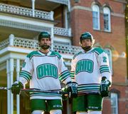 Time to rock some 𝒊𝒏𝒔𝒂𝒏𝒆 jerseys 😼

@bobcatshockey x @614hockey

Huge shoutout to @shotbysimonski for capturing the new look
-
-
#ItsOUrTime #hockey #collegehockey #acha #achad1 #cawlidgehawkey #ohiouniversity #ohiou #college #hockey #hockeyphotography