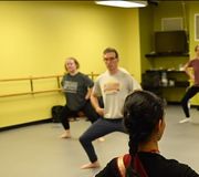 During their recent visit to Blacksburg, members of Sri Lanka’s Chitrasena Dance Company participated in several outreach activities, including a visit to SpringHouse Day School in Floyd to lead a workshop in Kandyan dance!