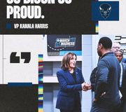 @vp Kamala Harris delivered a postgame message to @humensbb 👏 #MarchMadness