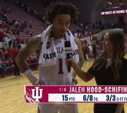 .@IndianaMBB freshman Jalen Hood-Schifino impressed in the Hoosiers' final exhibition game. After the game, he broke down his performance with our StudentU reporter. https://t.co/nkzk8zU1FC