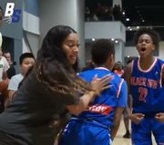 Carmelo and La La Anthony were hyped when their son Kiyan hit 2 clutch and-one 3-pointers in crunch time of his championship game. 🔥🔥🔥 (via @thevisualhub)