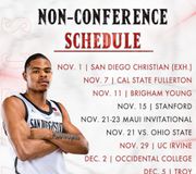Get your popcorn ready, our non-conference schedule is here!

Our non-conference schedule features eight home
games, and a trip to the Maui Jim Maui Invitational
Nov. 21-23.

#TheTimeIsNow