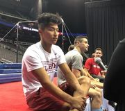 Just over 2️⃣ hours before the guys take the floor at #USGymChamps. Hear from @yul_moldauer and @colinvanwicklen on their expectations and having a full rotation of #Sooners in KC! ☝️ #GymU