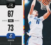 CREIGHTON DOWNS NO. 19 PROVIDENCE 👀

The Bluejays pull off the win over the Friars behind a big 21 points and 7 boards from Ryan Kalkbrenner 👏