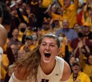 frames from a sunday night sweep 🧹 #ncaavolleyball
