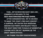 In regards to our the pre-race show…

#DAYTONA500 | @NASCAR https://t.co/p4YUicjQXT