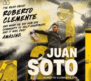 Beyond his successful ⚾ career, @juansoto_25 wants to be remembered. The annual celebration of baseball legend Roberto Clemente is a special moment for Latin American representation in the league. 🌟