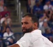 On the mound or in right, the arm is always on display! #joeybats #josebautista #bluejays 