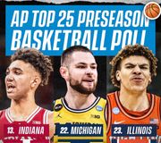 🚨 Thoughts on the first AP Top 25 Men's 🏀 Poll? 🚨

Swipe ➡️ to see why @therealandykatz thinks up to 🔟 B1G teams could potentially enter the rankings throughout the season ➡️